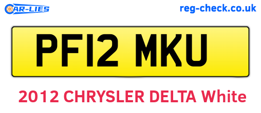 PF12MKU are the vehicle registration plates.