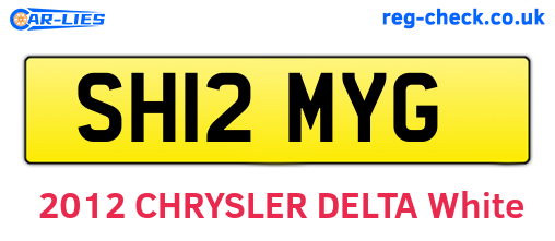 SH12MYG are the vehicle registration plates.