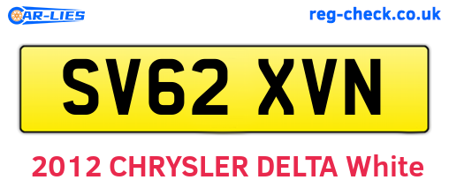 SV62XVN are the vehicle registration plates.
