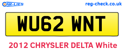 WU62WNT are the vehicle registration plates.