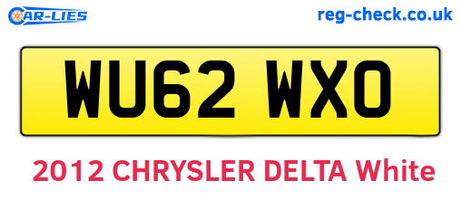 WU62WXO are the vehicle registration plates.