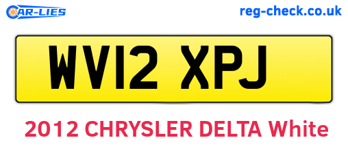 WV12XPJ are the vehicle registration plates.