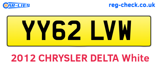 YY62LVW are the vehicle registration plates.