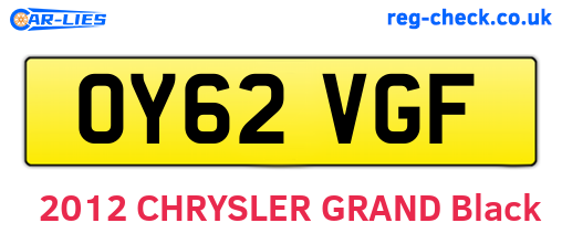 OY62VGF are the vehicle registration plates.