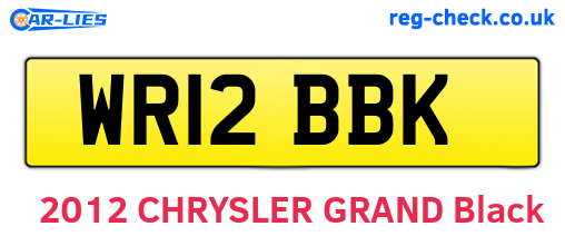WR12BBK are the vehicle registration plates.