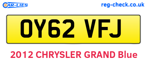 OY62VFJ are the vehicle registration plates.