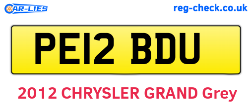 PE12BDU are the vehicle registration plates.