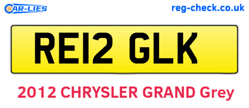 RE12GLK are the vehicle registration plates.