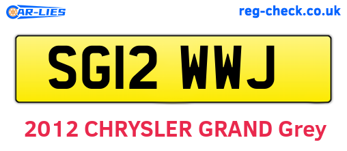 SG12WWJ are the vehicle registration plates.