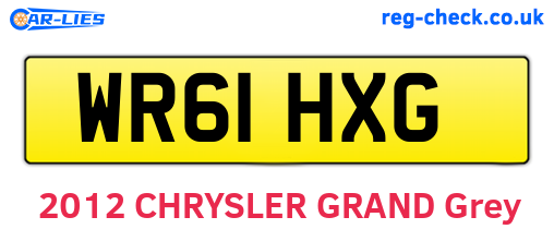 WR61HXG are the vehicle registration plates.