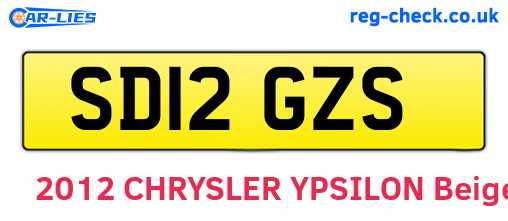 SD12GZS are the vehicle registration plates.