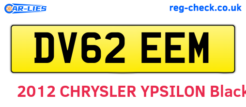 DV62EEM are the vehicle registration plates.