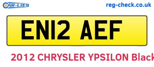 EN12AEF are the vehicle registration plates.