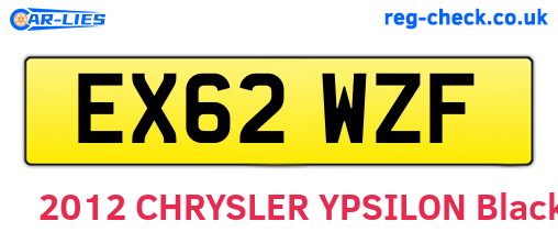 EX62WZF are the vehicle registration plates.