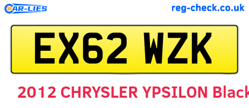 EX62WZK are the vehicle registration plates.