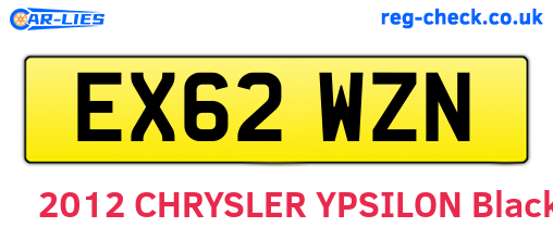 EX62WZN are the vehicle registration plates.