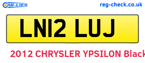 LN12LUJ are the vehicle registration plates.