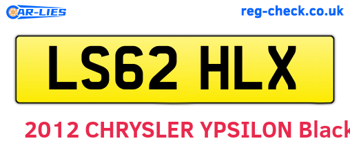 LS62HLX are the vehicle registration plates.