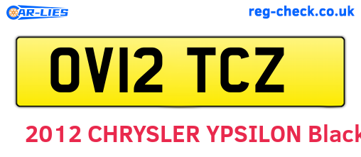 OV12TCZ are the vehicle registration plates.