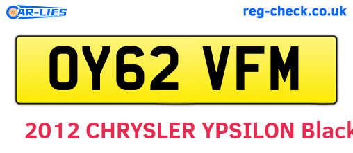 OY62VFM are the vehicle registration plates.