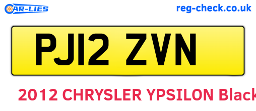 PJ12ZVN are the vehicle registration plates.