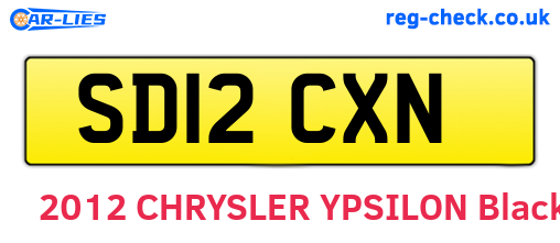 SD12CXN are the vehicle registration plates.