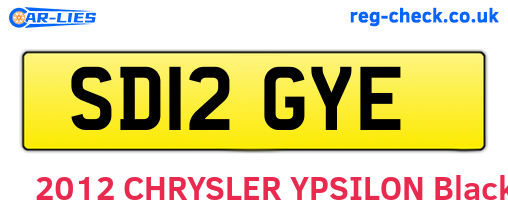SD12GYE are the vehicle registration plates.