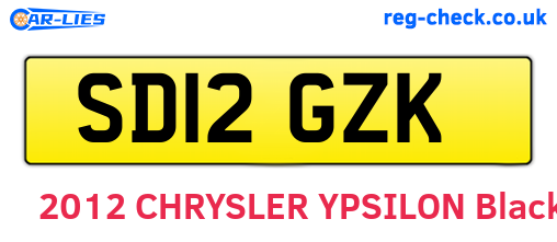 SD12GZK are the vehicle registration plates.