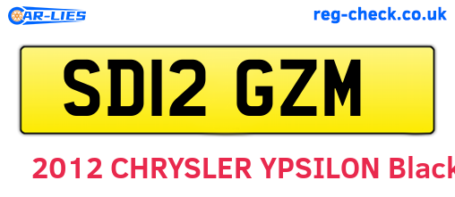 SD12GZM are the vehicle registration plates.