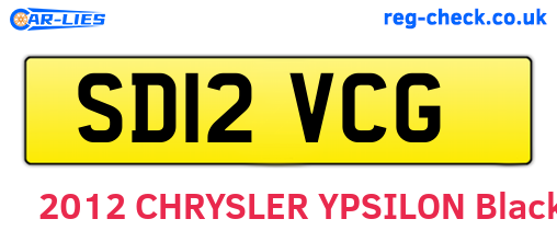 SD12VCG are the vehicle registration plates.