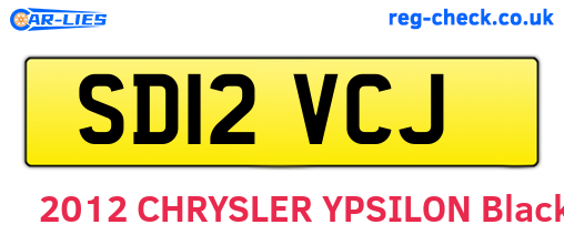 SD12VCJ are the vehicle registration plates.