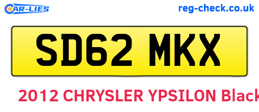 SD62MKX are the vehicle registration plates.