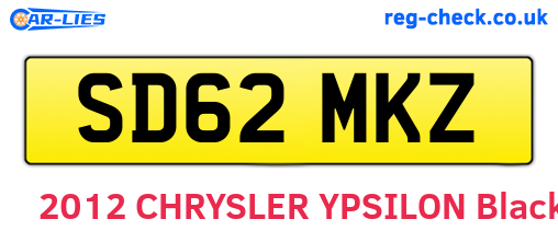 SD62MKZ are the vehicle registration plates.