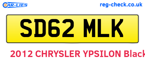 SD62MLK are the vehicle registration plates.