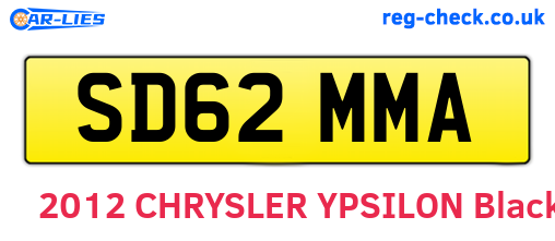 SD62MMA are the vehicle registration plates.