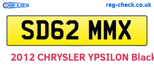 SD62MMX are the vehicle registration plates.