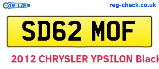 SD62MOF are the vehicle registration plates.