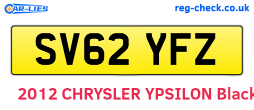 SV62YFZ are the vehicle registration plates.
