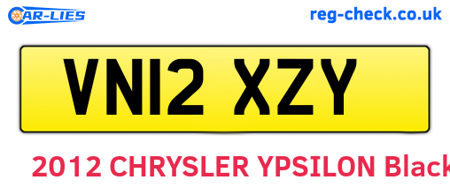 VN12XZY are the vehicle registration plates.