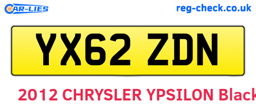 YX62ZDN are the vehicle registration plates.