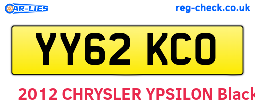 YY62KCO are the vehicle registration plates.