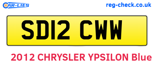 SD12CWW are the vehicle registration plates.