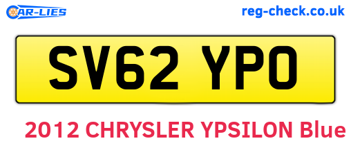 SV62YPO are the vehicle registration plates.