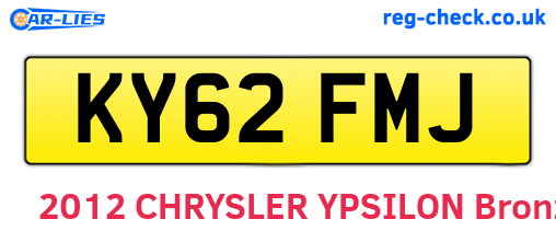 KY62FMJ are the vehicle registration plates.