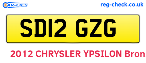 SD12GZG are the vehicle registration plates.