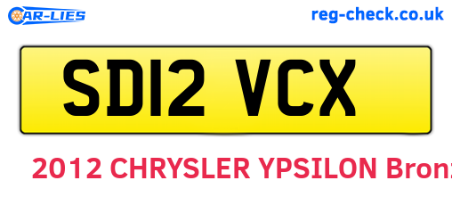 SD12VCX are the vehicle registration plates.