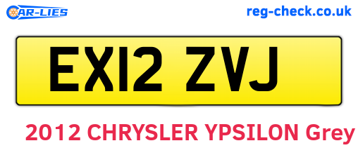 EX12ZVJ are the vehicle registration plates.