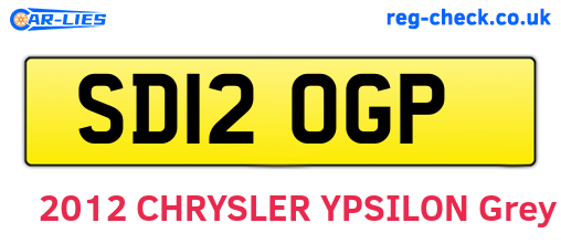 SD12OGP are the vehicle registration plates.