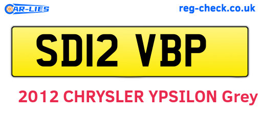 SD12VBP are the vehicle registration plates.