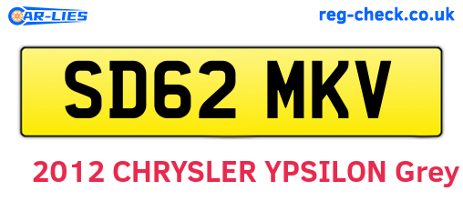 SD62MKV are the vehicle registration plates.